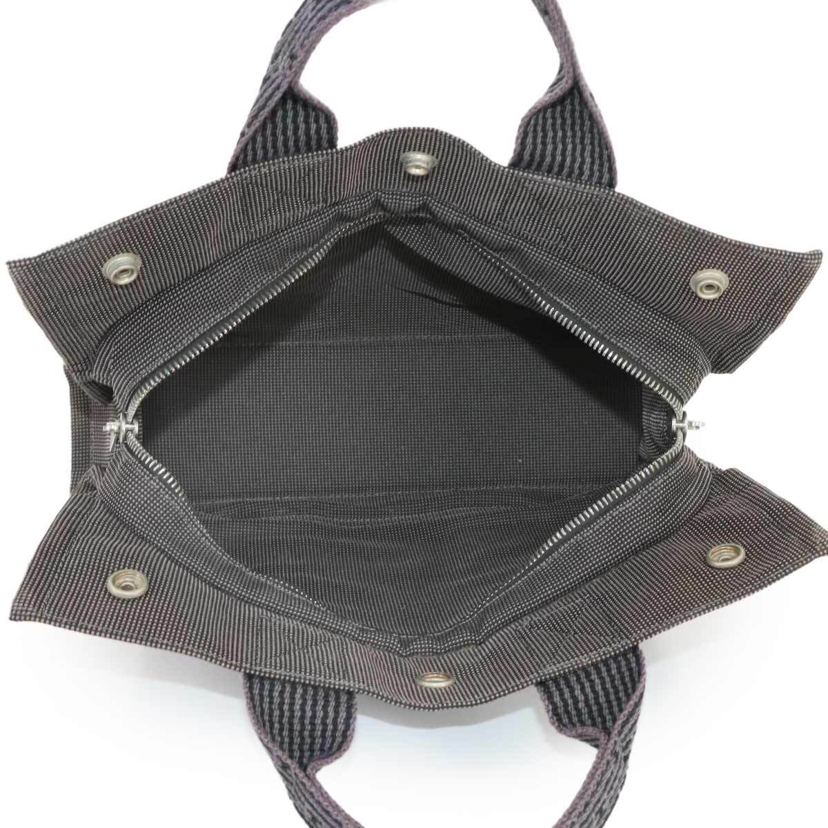 エルメス HERMES エールライン トート PM バッグ キャンバス グレー シルバー 金具 Herline tote PM 90296023_画像7