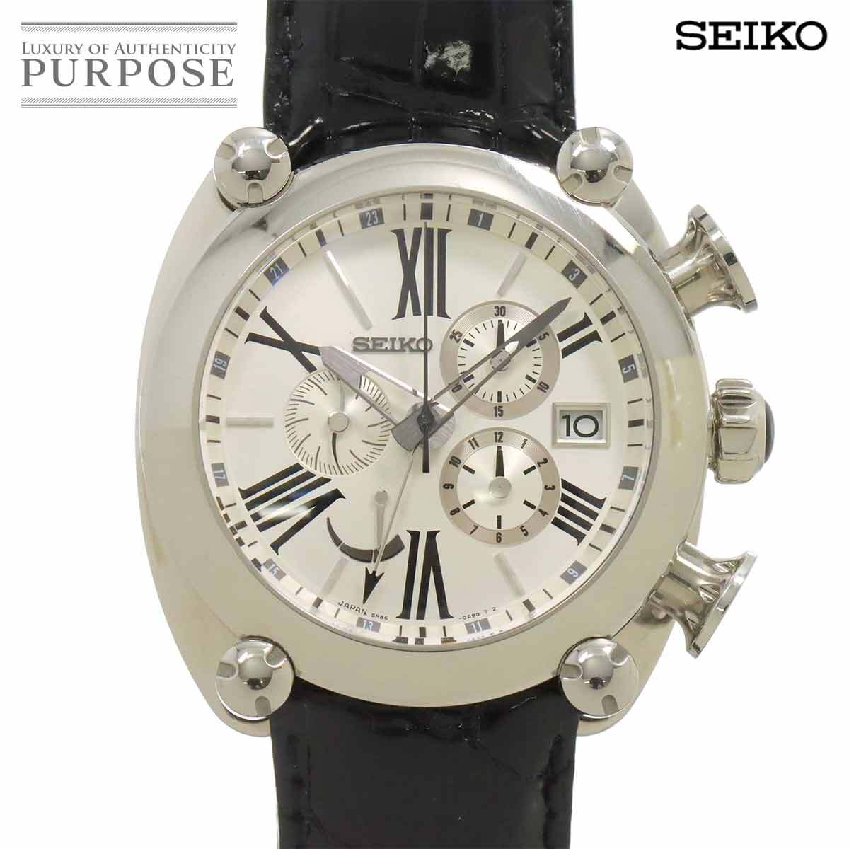 セイコー SEIKO ガランテ スプリングドライブ SBLA025 クロノグラフ メンズ 腕時計 デイト パワーリザーブ 自動巻き Galante 90296352_画像1