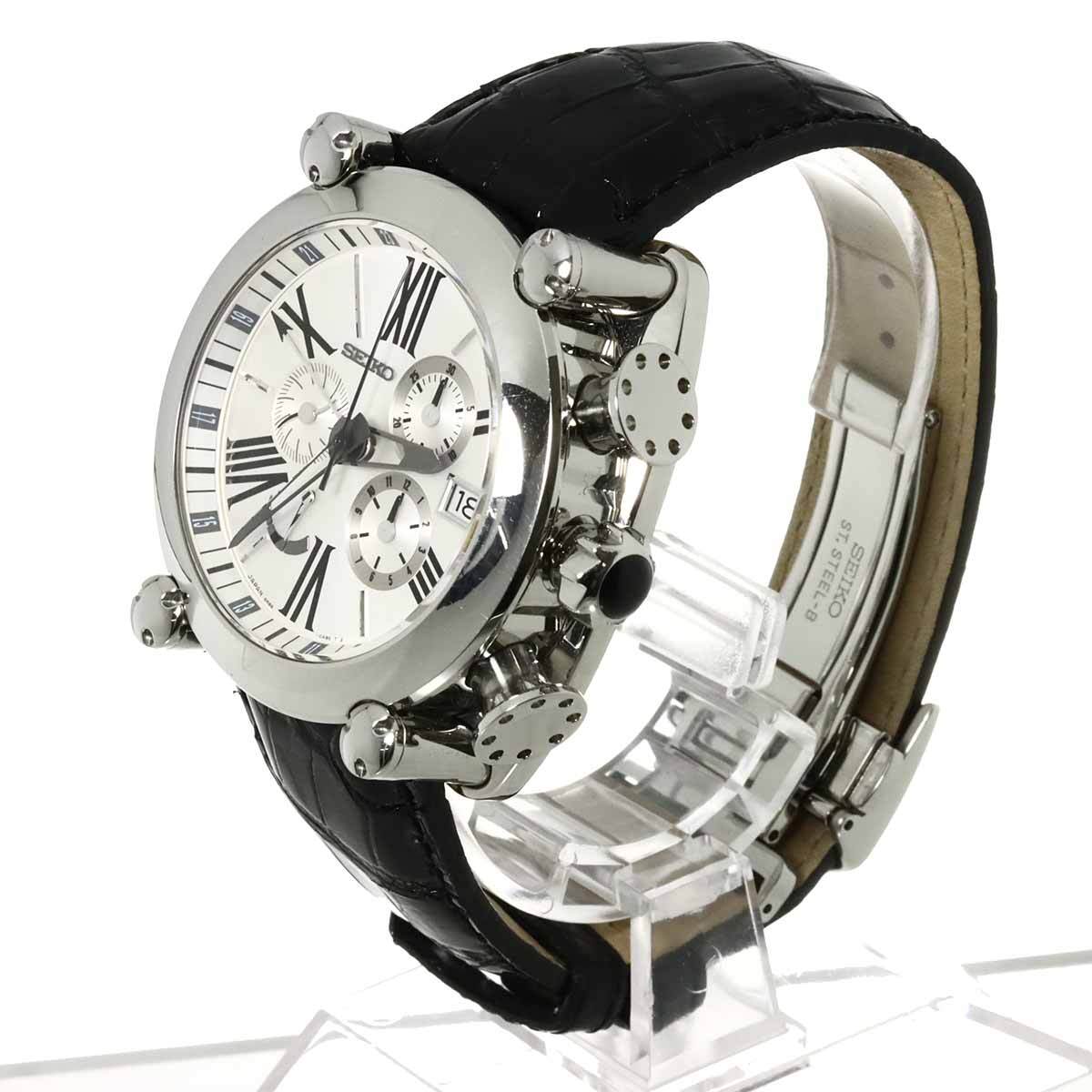 セイコー SEIKO ガランテ スプリングドライブ SBLA025 クロノグラフ メンズ 腕時計 デイト パワーリザーブ 自動巻き Galante 90296352_画像3