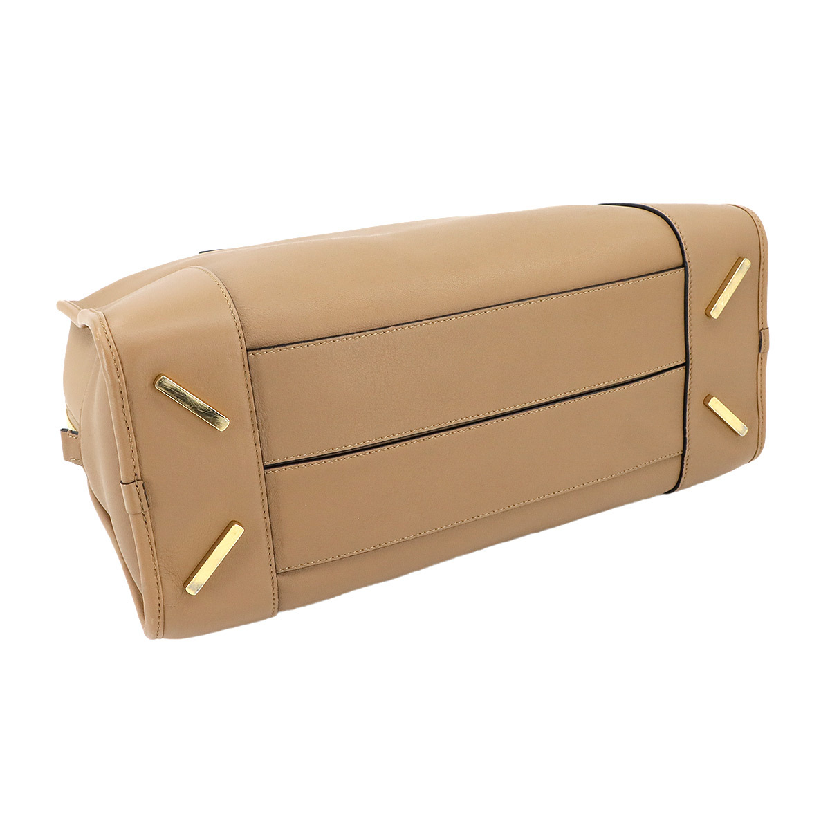 新品同様 ロエベ LOEWE アマソナ 36 2way ハンド ショルダー バッグ レザー ブラウン ゴールド 金具 Amazona 90298134