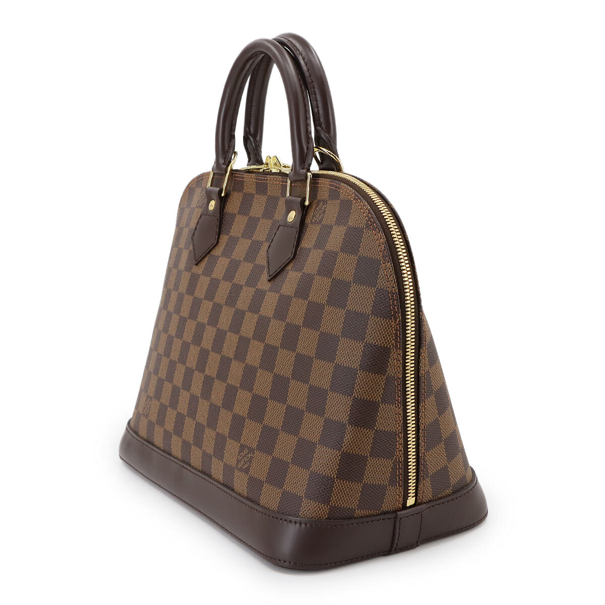 新品同様 ルイ ヴィトン LOUIS VUITTON ダミエ アルマ PM ハンド バッグ エベヌ N51131 ブラウン ゴールド 金具 Alma PM 90297077_画像3