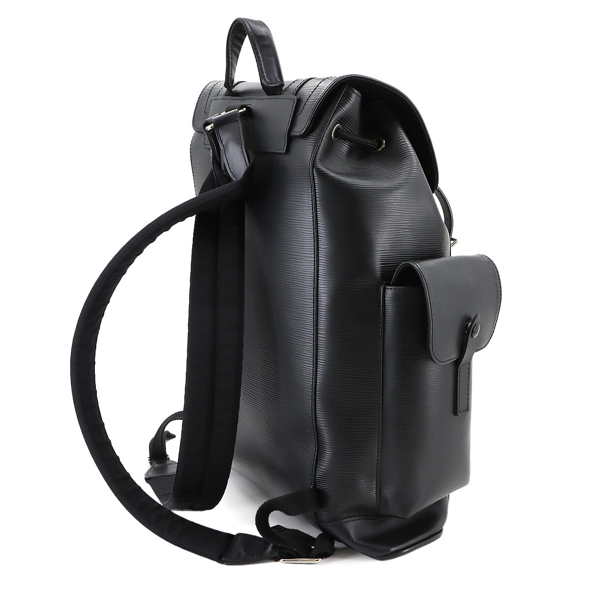 ルイ ヴィトン LOUIS VUITTON エピ クリストファー PM バックパック リュックサック レザー ノワール M50159 Christopher PM 90297408_画像3