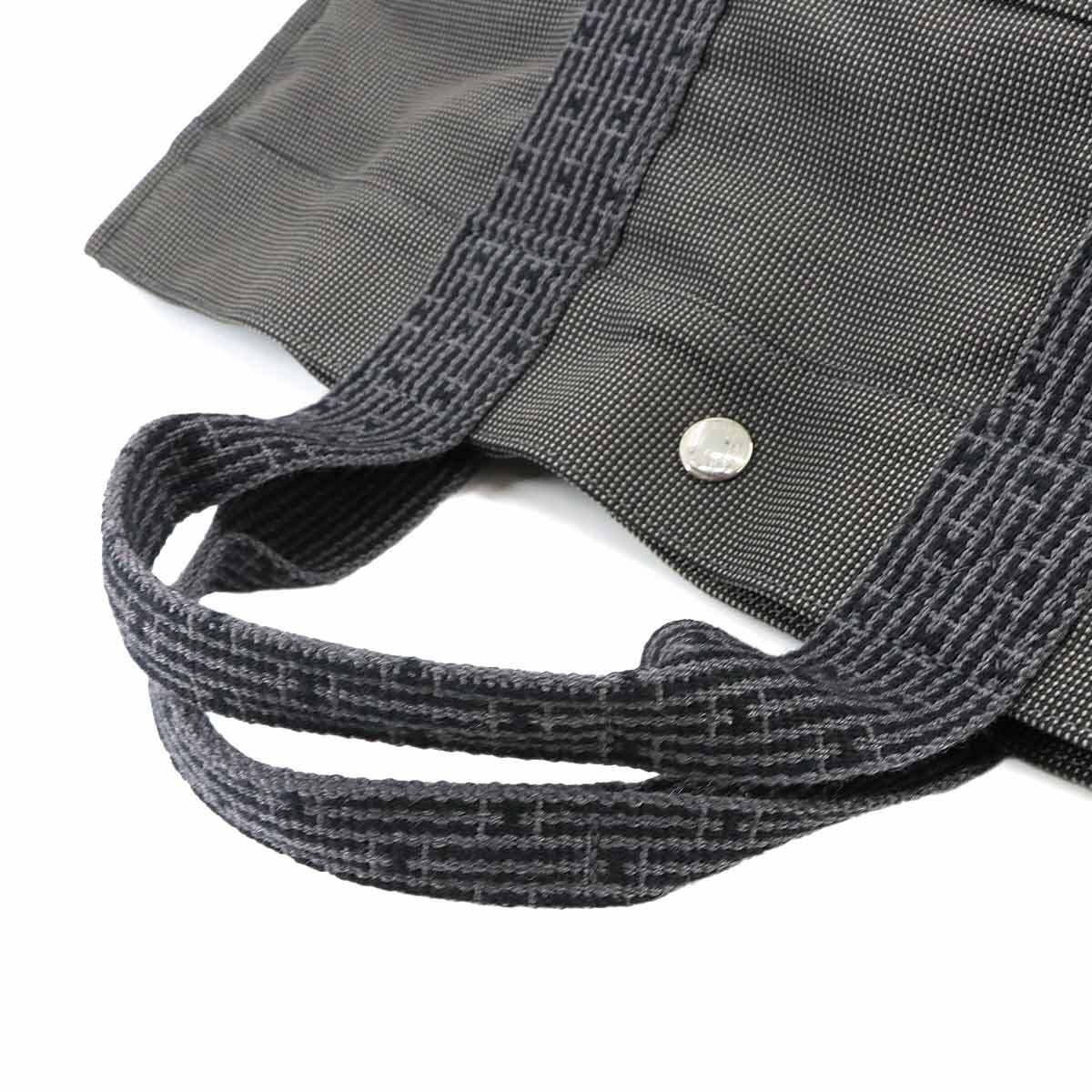 新品同様 エルメス HERMES エールライン MM トート バッグ キャンバス グレー シルバー 金具 Herline Tote MM 90297491_画像5