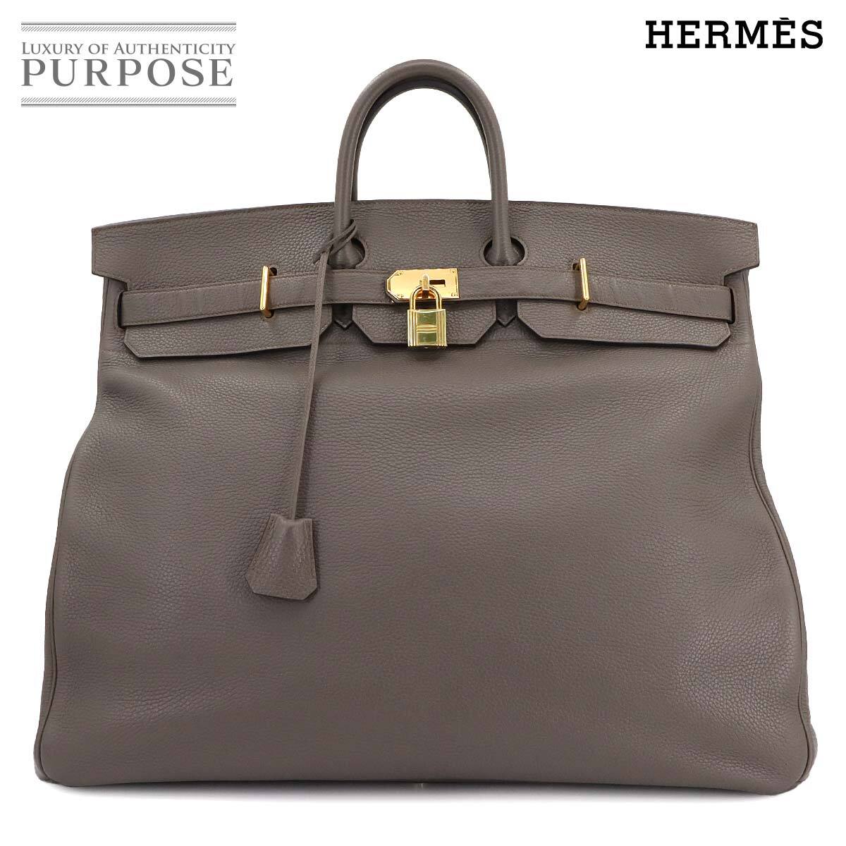新品同様 エルメス HERMES オータクロア 55 パーソナル SPO トゴ エタン ハンド バッグ D刻印 ゴールド 金具 Haut a Courroies 90299607_画像1