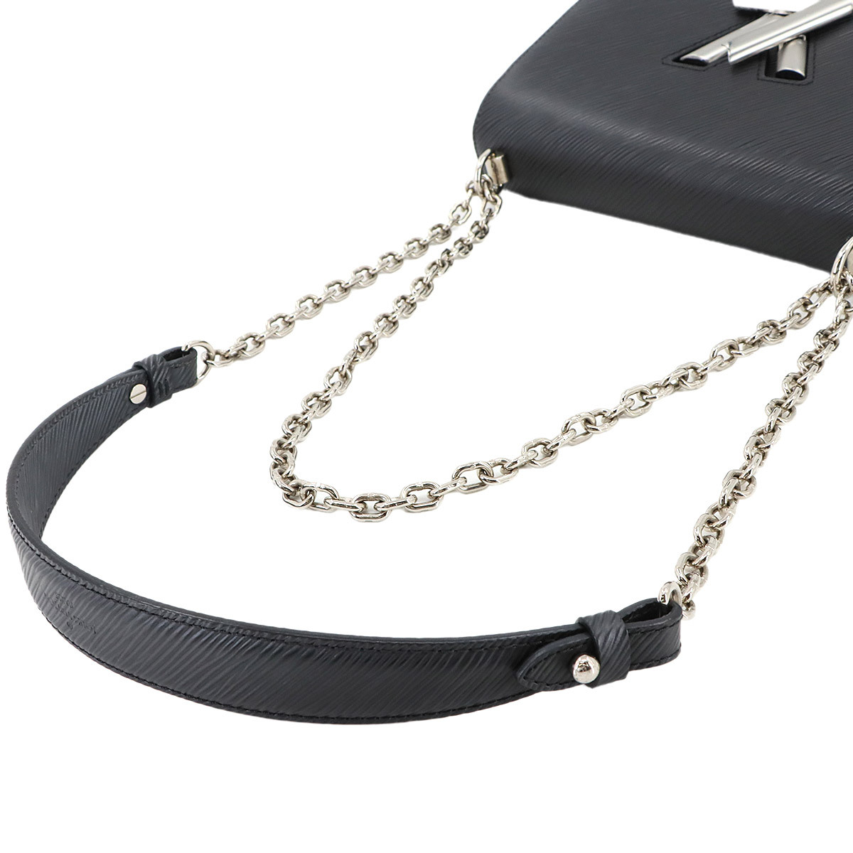 新品同様 ルイ ヴィトン LOUIS VUITTON エピ ツイスト MM チェーン ショルダー バッグ レザー ノワール M50282 Epi Twist MM 90299588_画像5