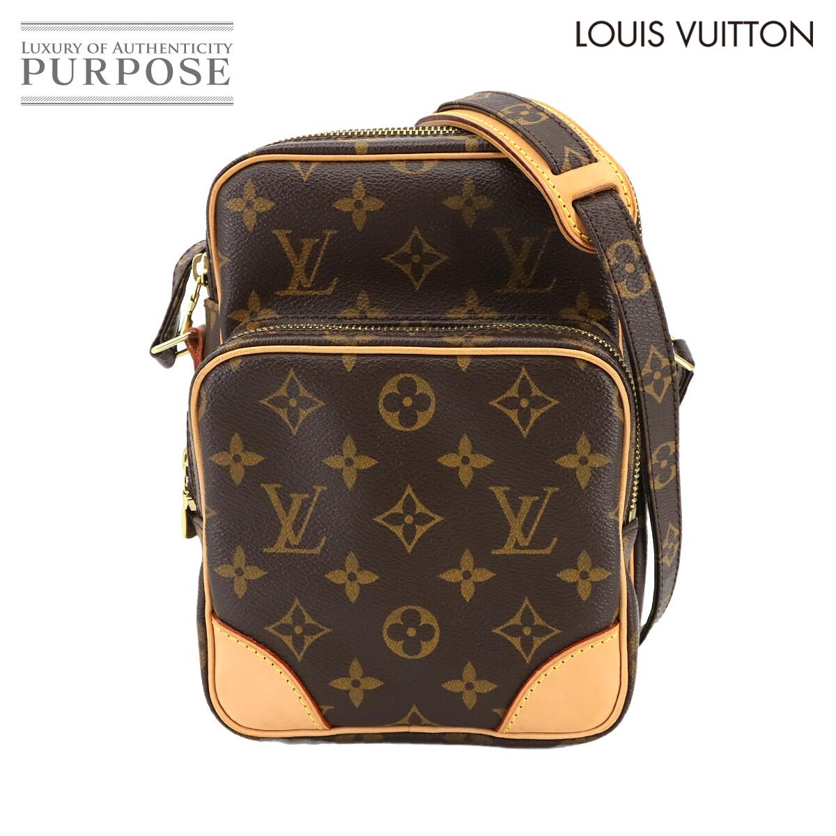 新品同様 ルイ ヴィトン LOUIS VUITTON モノグラム アマゾン ショルダー バッグ ブラウン M45236 ゴールド 金具 Amazon Bag 90299640_画像1