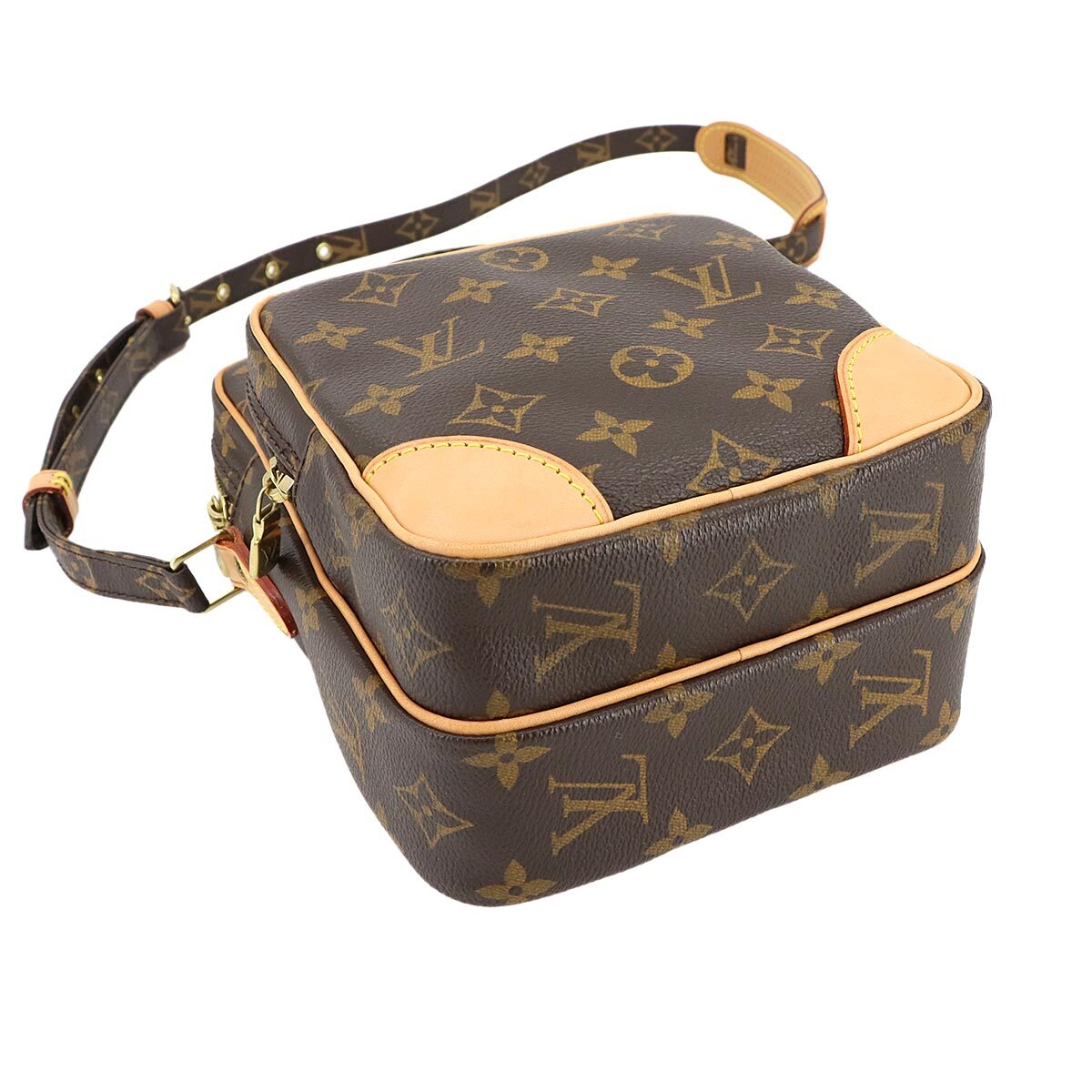 新品同様 ルイ ヴィトン LOUIS VUITTON モノグラム アマゾン ショルダー バッグ ブラウン M45236 ゴールド 金具 Amazon Bag 90299640_画像4