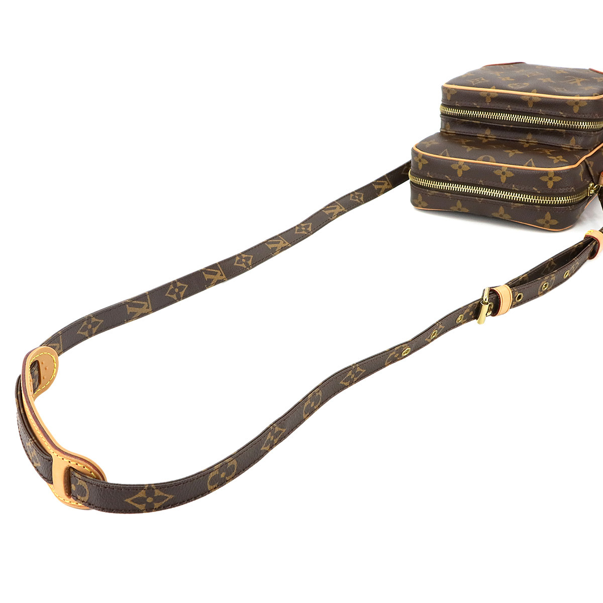 新品同様 ルイ ヴィトン LOUIS VUITTON モノグラム アマゾン ショルダー バッグ ブラウン M45236 ゴールド 金具 Amazon Bag 90299640_画像5