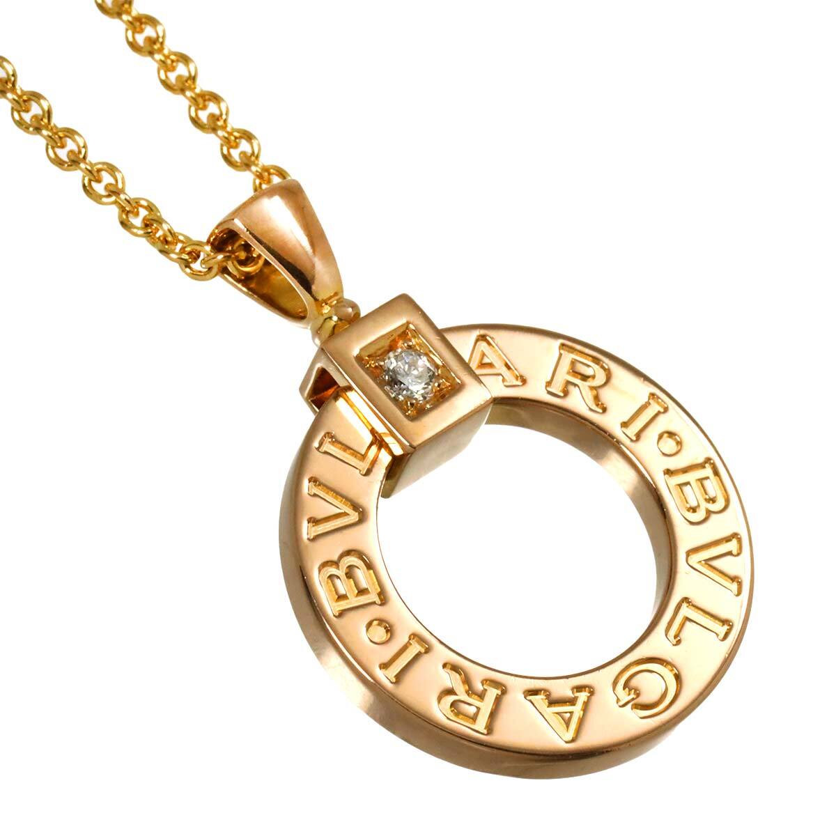 ブルガリ BVLGARI ブルガリ ブルガリ ダイヤ ネックレス 45cm K18 PG ピンクゴールド 750 BVLGARI Necklace 90297344_画像3