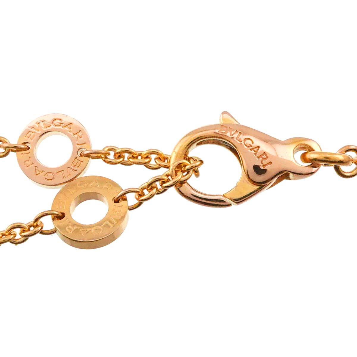 ブルガリ BVLGARI ブルガリ ブルガリ ダイヤ ネックレス 45cm K18 PG ピンクゴールド 750 BVLGARI Necklace 90297344_画像4