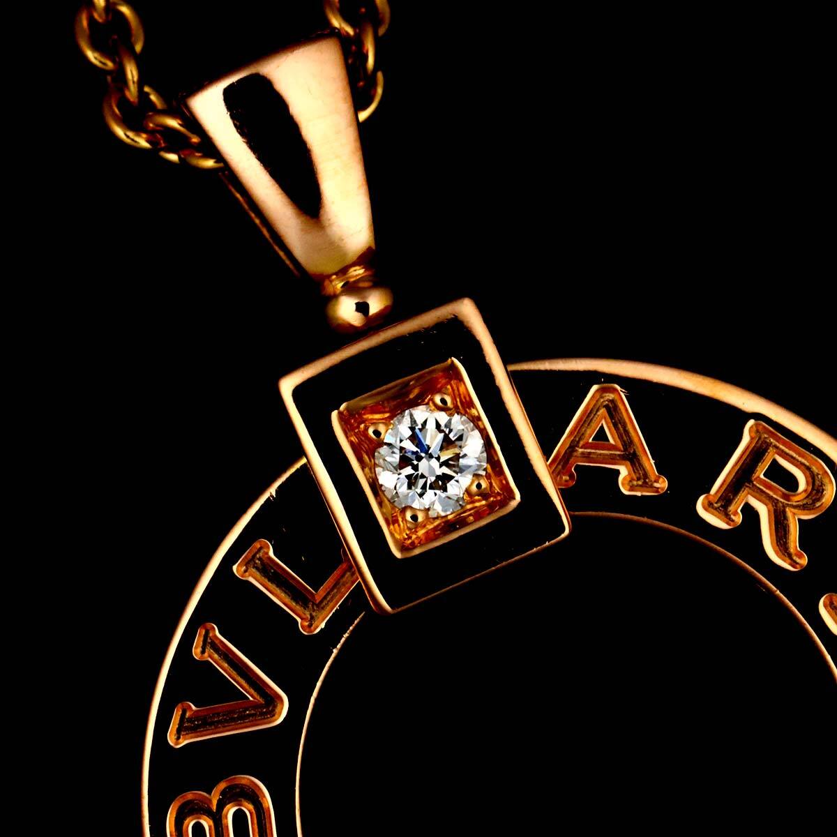 ブルガリ BVLGARI ブルガリ ブルガリ ダイヤ ネックレス 45cm K18 PG ピンクゴールド 750 BVLGARI Necklace 90297344_画像7
