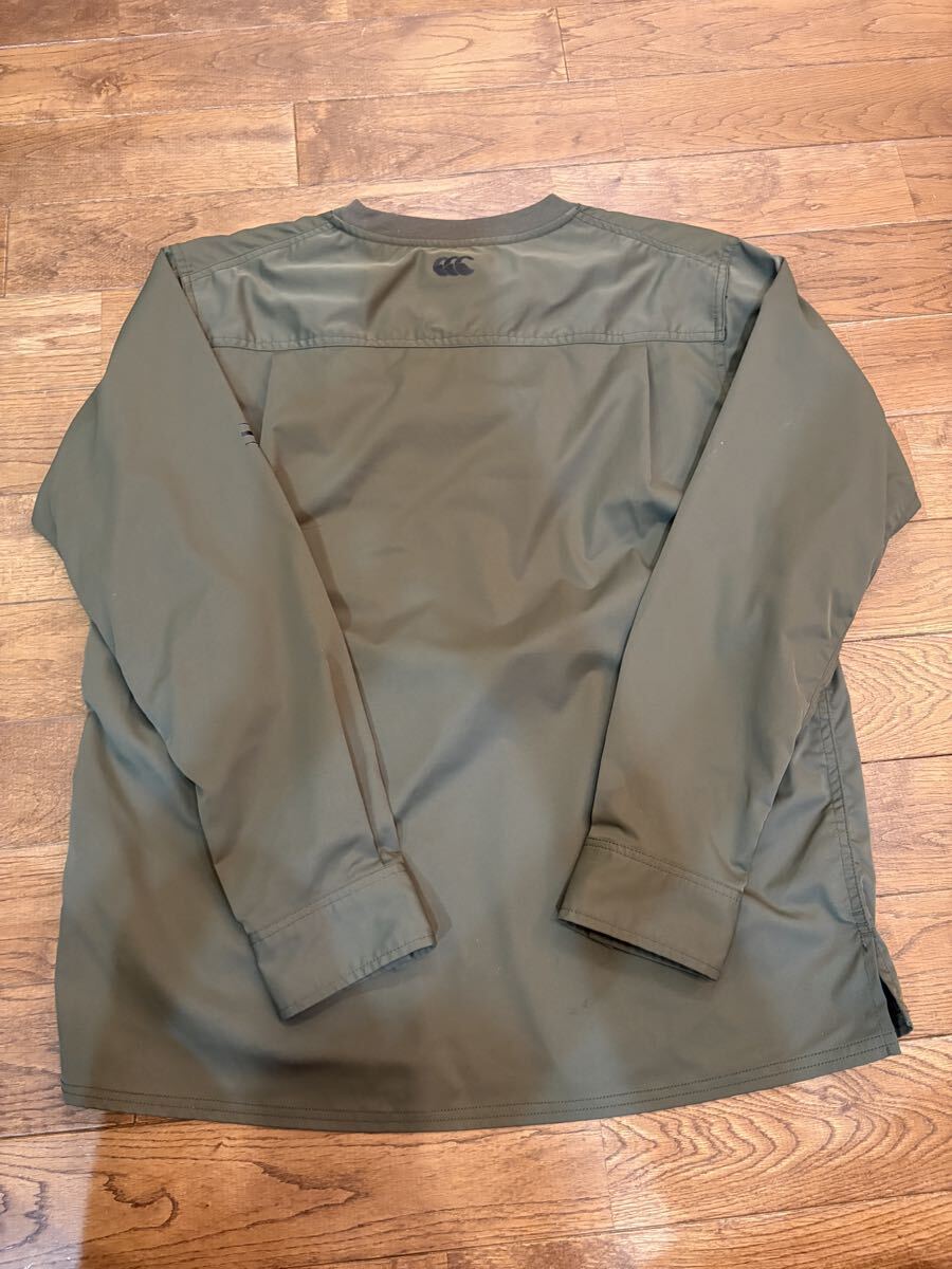 【美品】Canterbury halfTen ナイロンジャケット　サイズ1 カンタベリー ハーフテン プルオーバー 長袖シャツ　 メンズ 日本製 カーキ_画像2