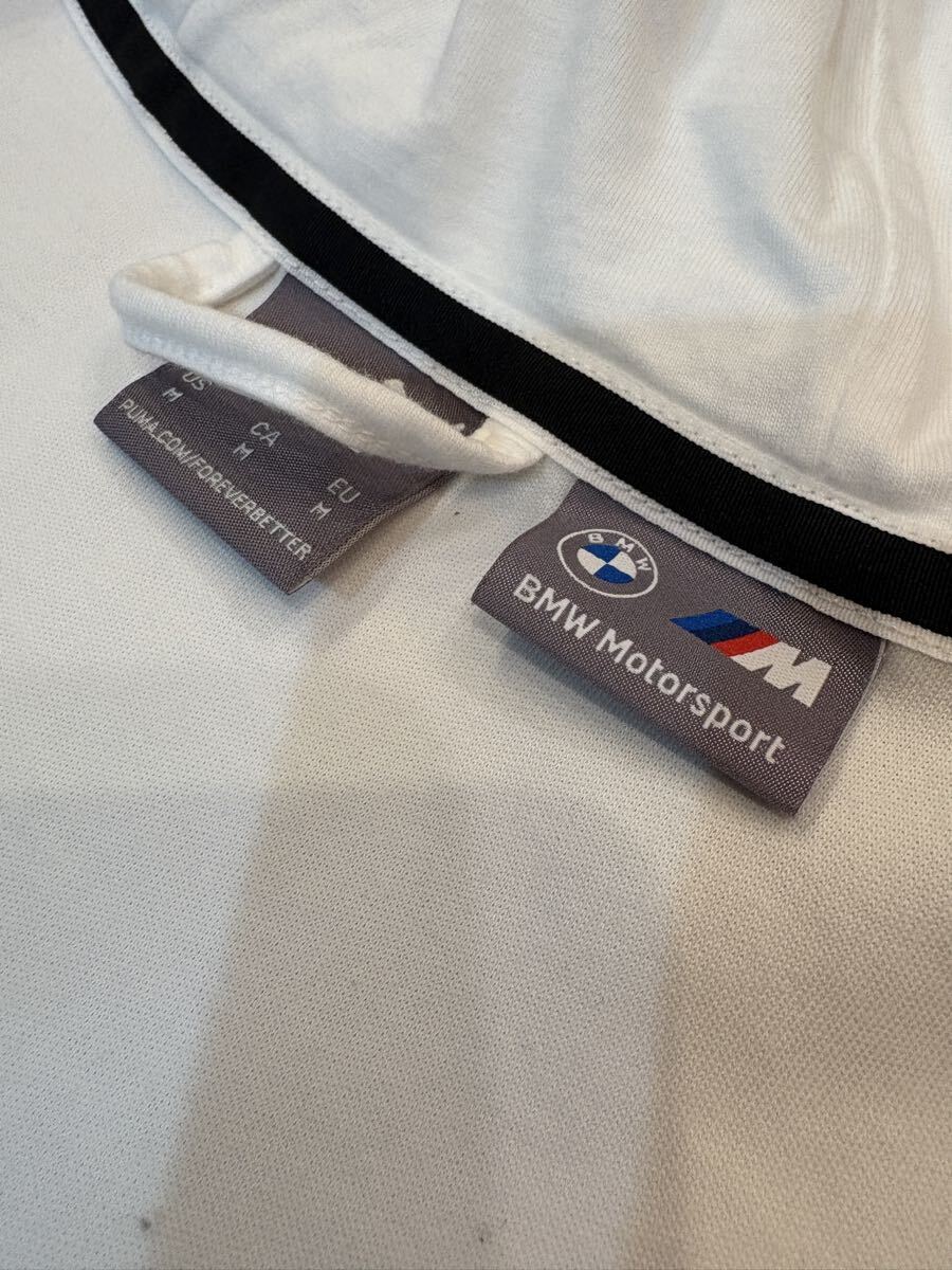 【プーマジャパン正規品】PUMA × BMW Motorsport スウェットパーカー　サイズM メンズ　プーマ　 フルジップ パーカー ホワイト_画像3