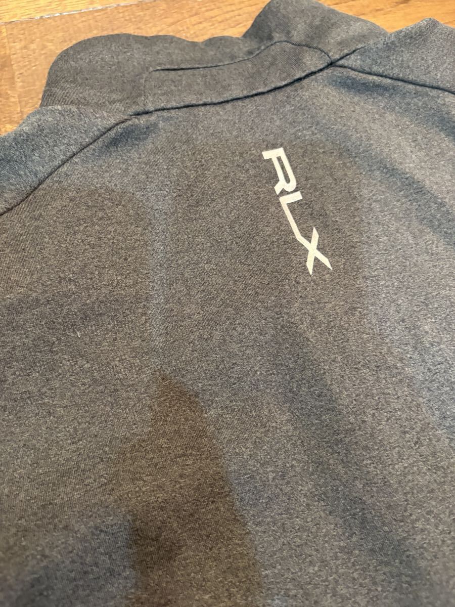 【美品】RLX GOLF ハーフジップ 長袖シャツ サイズM メンズ POLO RALPH LAUREN ゴルフ 裏起毛 インナー ラルフローレン _画像9