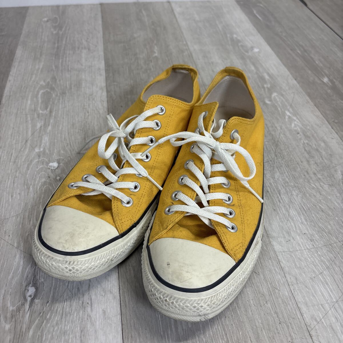 ★85 CONVERSE コンバース オールスター スニーカー ローカット 29㎝ 黄色 イエロー キャンバス メンズ 靴_画像1