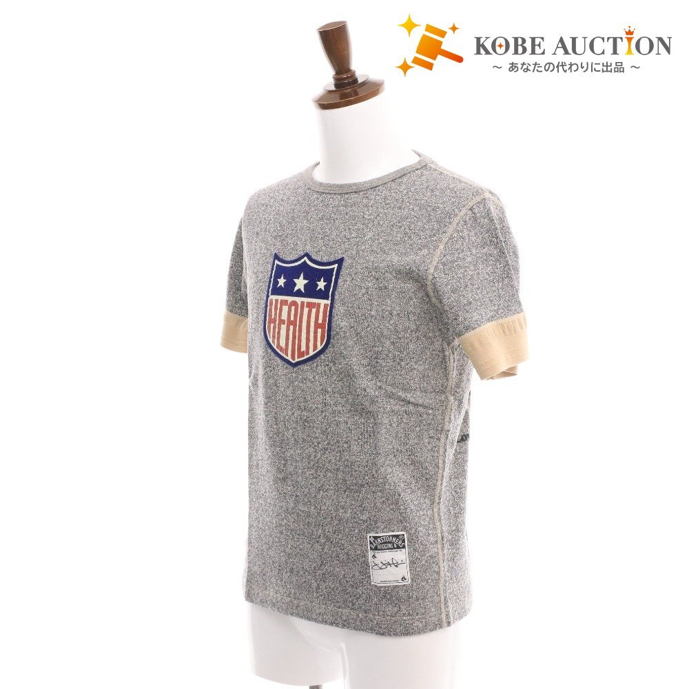 ■ BARNSTORMERS バーンストーマーズ Tシャツ トップス 半袖 丸首パッチ C12-06GYSP メンズ S ダークグレー系