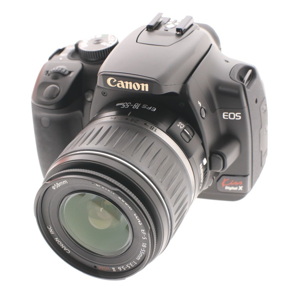 ■ キヤノン EOS Kiss Digital X EF-S 18-55 II USM カメラ デジタル一眼レフカメラ EF-S 18-55m F3.5-5.6 通電確認済 付属品付き 未使用_画像2