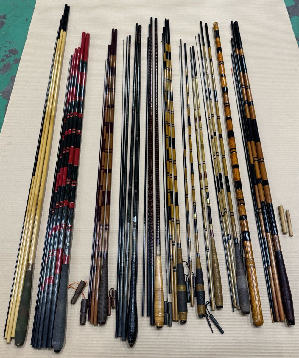 引退品　幻集　天峰　東舟　影弓　兆　別作　極意　朱紋峰 別製　千舟　ちぎれ雲　秀弦　伊藤　タモの柄　継竿　へら竿 和竿 釣具 ヘラ竿_画像10