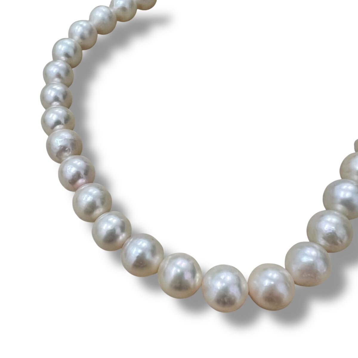 Y【ITN7TCQ8ARUO】K14YG 本真珠 パール ネックレス 8.5-9.0mm 51.9g_画像2