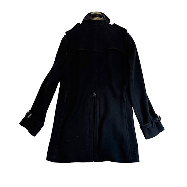 古着 バーバリー ブリット BURBERRY BRIT ピーコート クリーニング済み ウール 濃紺 メンズ Sサイズ_画像6