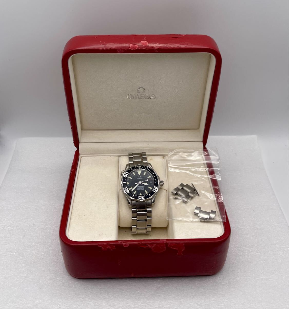 1円〜②【動作確認済み】稼働 OMEGA Seamaster professional 300M/1000ft 腕時計 シーマスター プロフェッショナル オメガ ケース付き_画像1