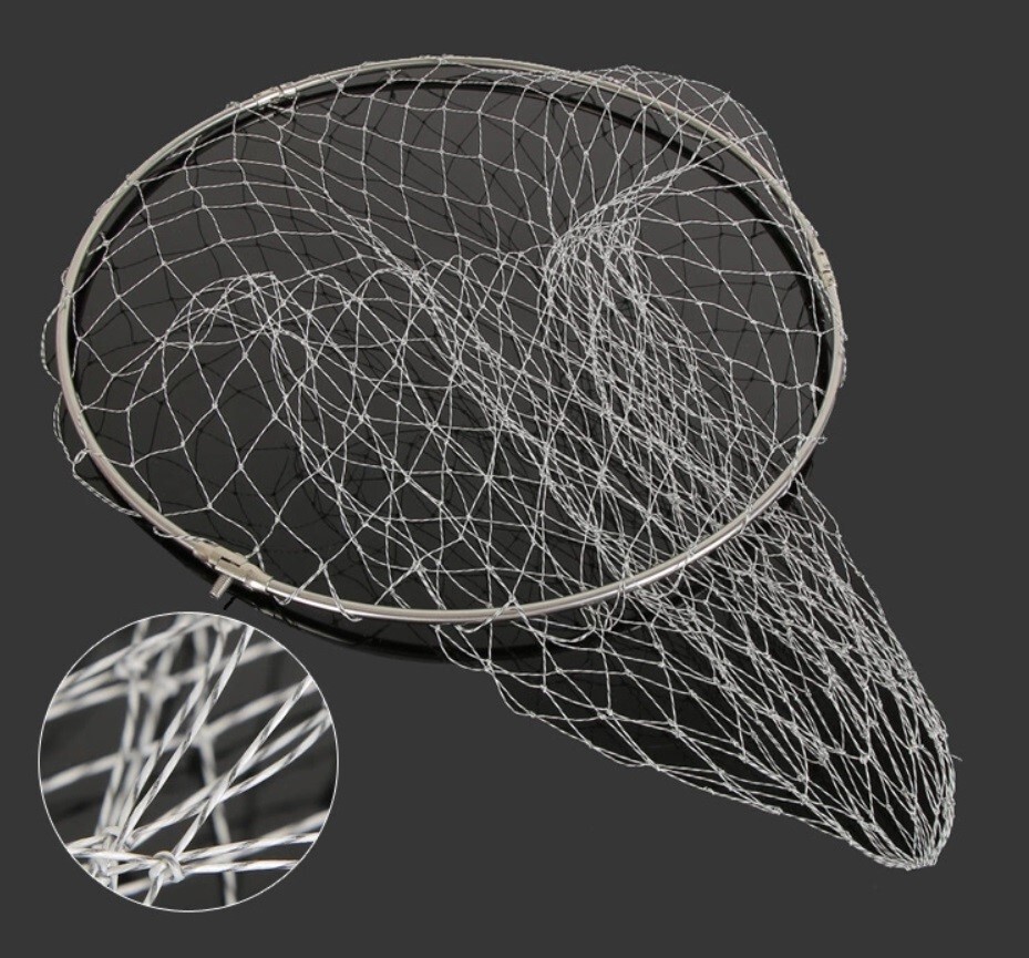 アダプター付 タモ網 替え網 50cm ナイロンネット フィッシングネット 玉網 新品 送料込み_画像2