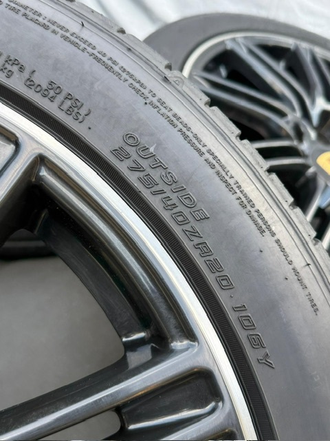 ホイール付タイヤ４本セット) ポルシェ カイエン ターボ GTS 957 958 9.0J×20H2ET50 PCD130 20インチ 275/40/20 ファルケン 2022年モデル_画像6