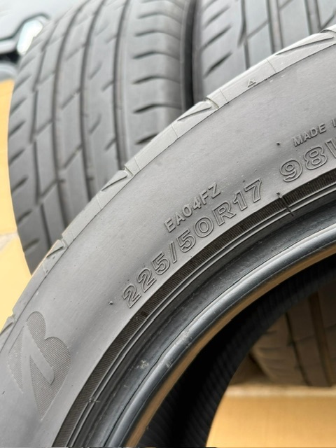 中古タイヤ4本セット 225/50/17 BRIDGESTONE POTENZA 非常に良い状態のタイヤ 2021年製 BRIDGESTONE POTENZA 非常に良い状態のタイヤ _画像7