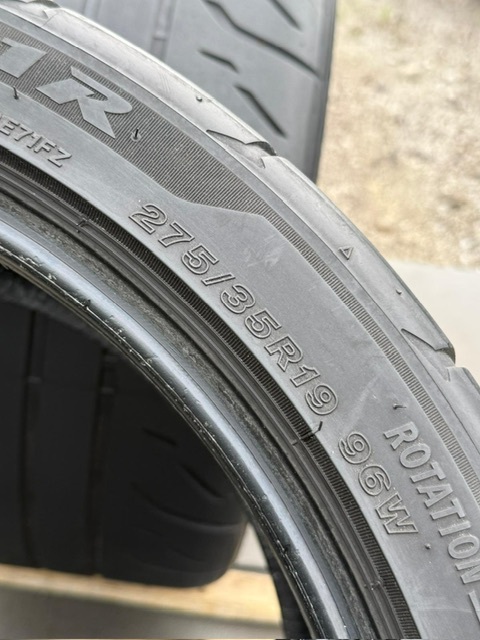 中古タイヤ2本セット 275/35/19 BRIDGESTONE POTENZA 中古タイヤ2本セット 275/35/19 BRIDGESTONE POTENZA _画像8