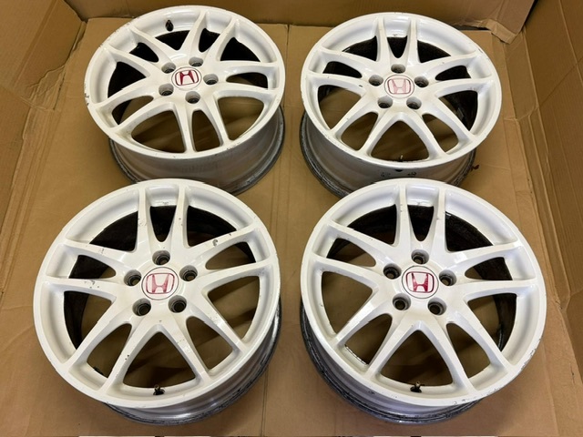 DC5インテグラタイプR純正OEMホイール(4本)チャンピオンシップホワイト17x7J+60 PCD114.3 5H(DC2、ZF12、FD2、EP3、FN2対応)_画像1