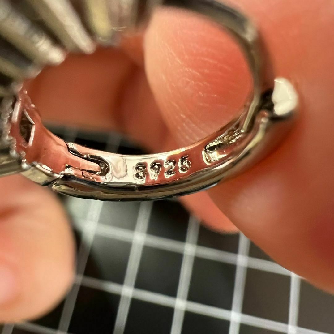 B585 匿名配送 リングピアス レディース スクエア ジルコニア s925 シルバー フープピアス_画像10