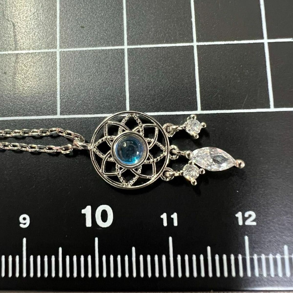 C228 匿名配送 ネックレス レディース ドリームキャッチャー ムーンストーン シルバー s925 アジャスター有り 綺麗　可愛い_画像8