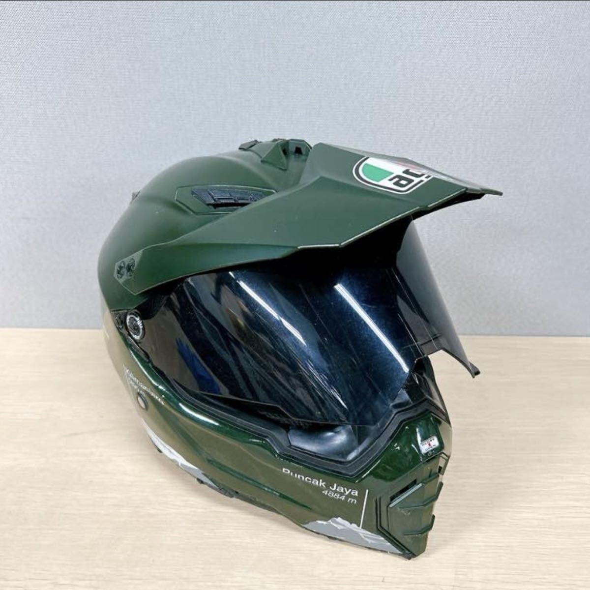 ★AGV AX-8 Dual Evo ヘルメット オンロード オフロード 多用途ヘルメット XLサイズ グリーン_画像1