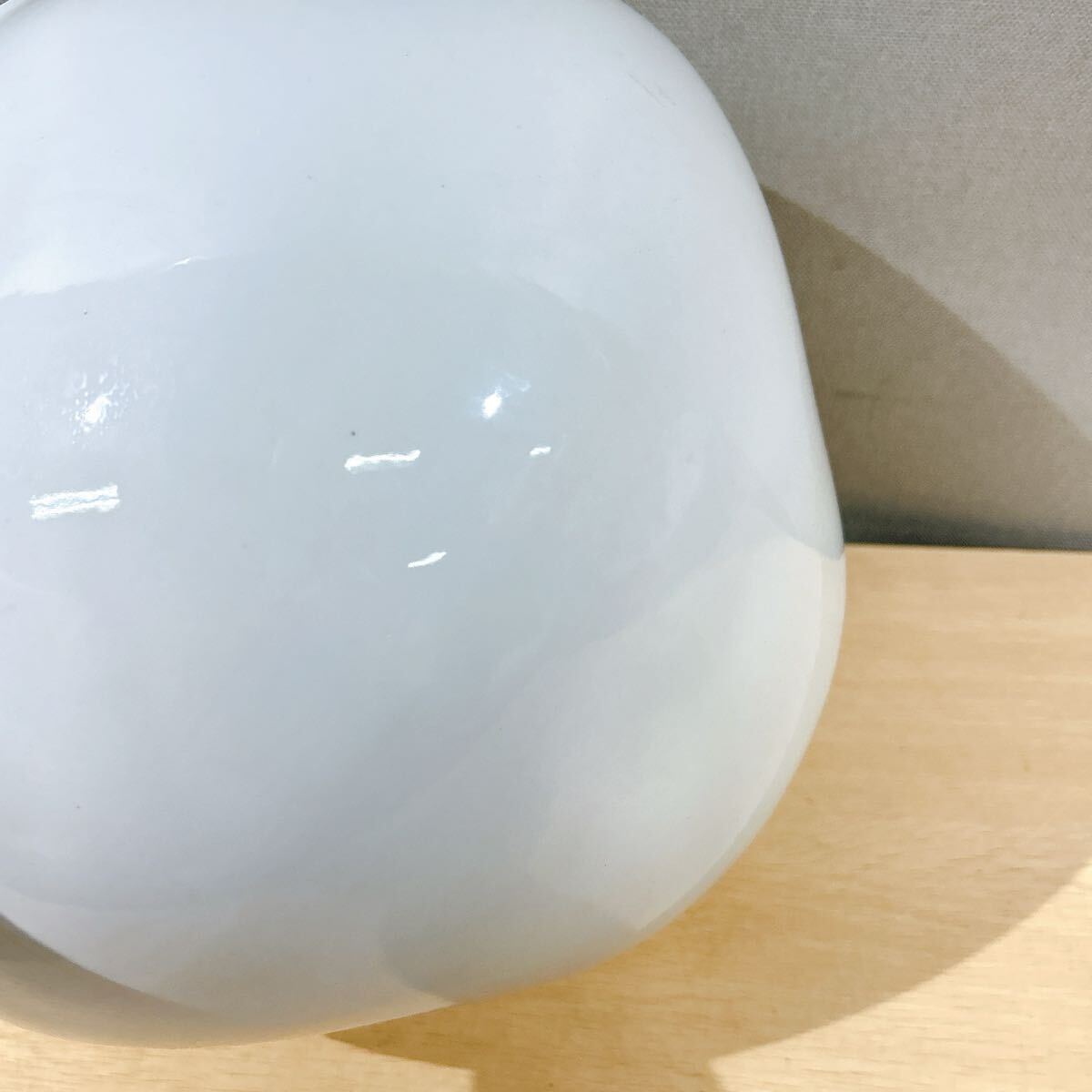 ★白磁 花瓶 大型花瓶 陶器 銘あり 口径14.5cm 高さ30cm_画像3