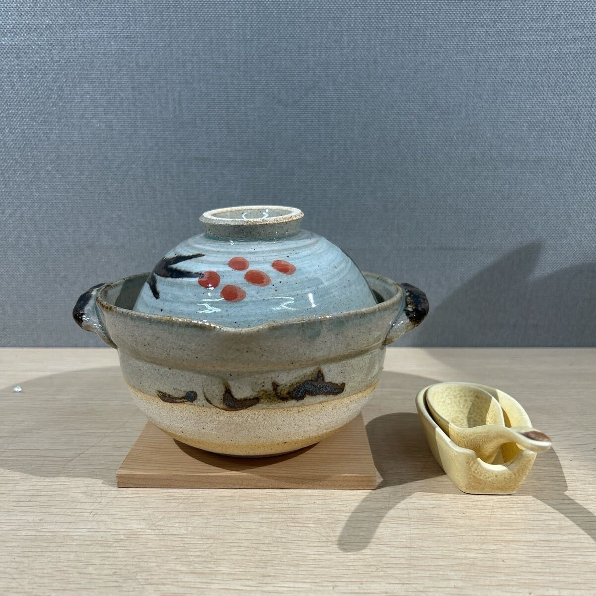 ★【未使用/保管品】たち吉 橘吉 土鍋セット 和食器 陶器 1人用 直径17.5cm 高さ7.5cm_画像3