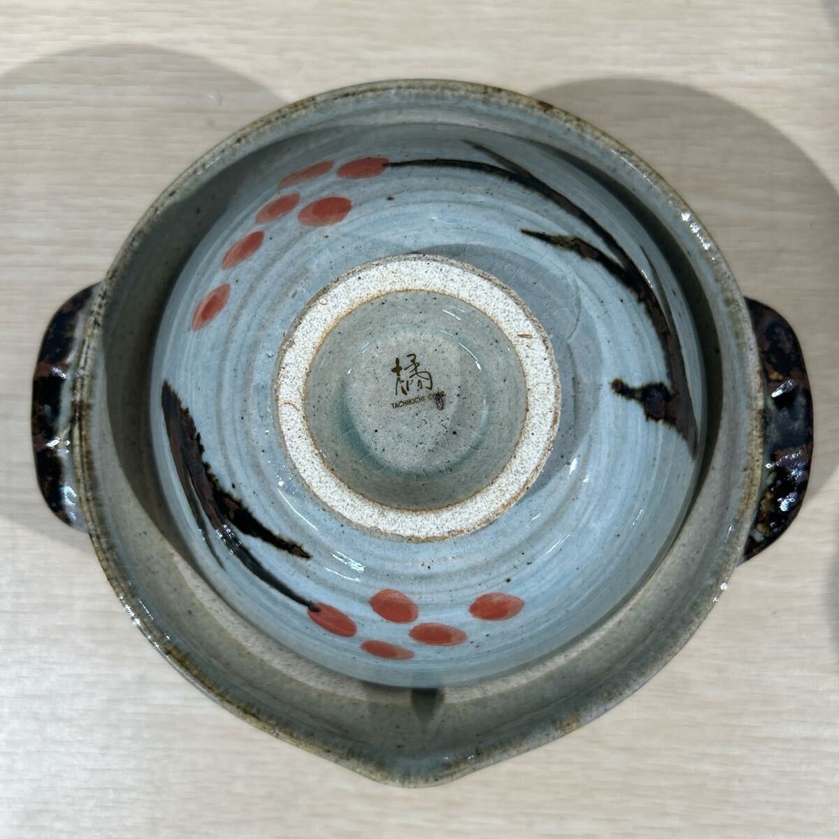 ★【未使用/保管品】たち吉 橘吉 土鍋セット 和食器 陶器 1人用 直径17.5cm 高さ7.5cm_画像4