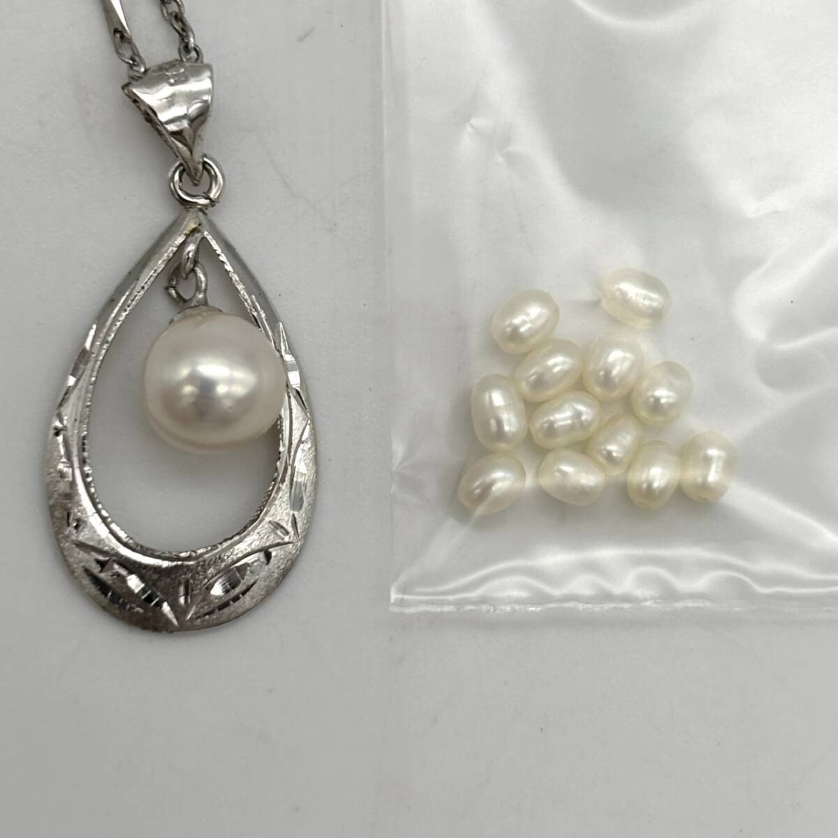 AY2765■【総重量 約255g】アクセサリー まとめ パール 真珠 珊瑚 サンゴ シルバー silver SV GSILVER ブラックパール 1円スタート_画像3