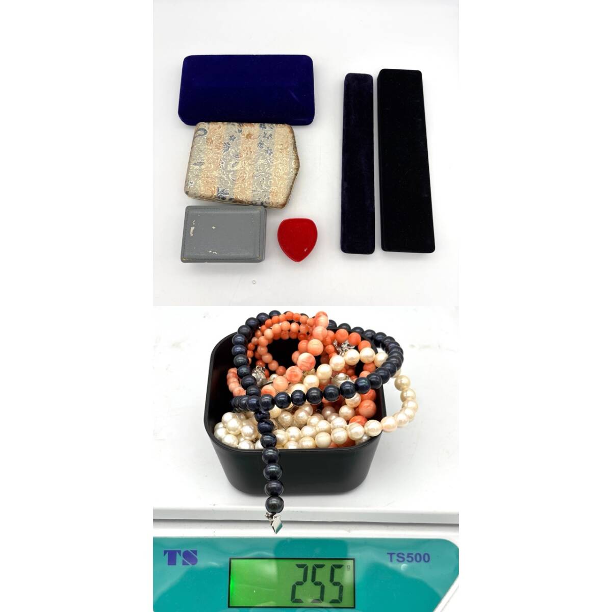 AY2765■【総重量 約255g】アクセサリー まとめ パール 真珠 珊瑚 サンゴ シルバー silver SV GSILVER ブラックパール 1円スタート_画像10