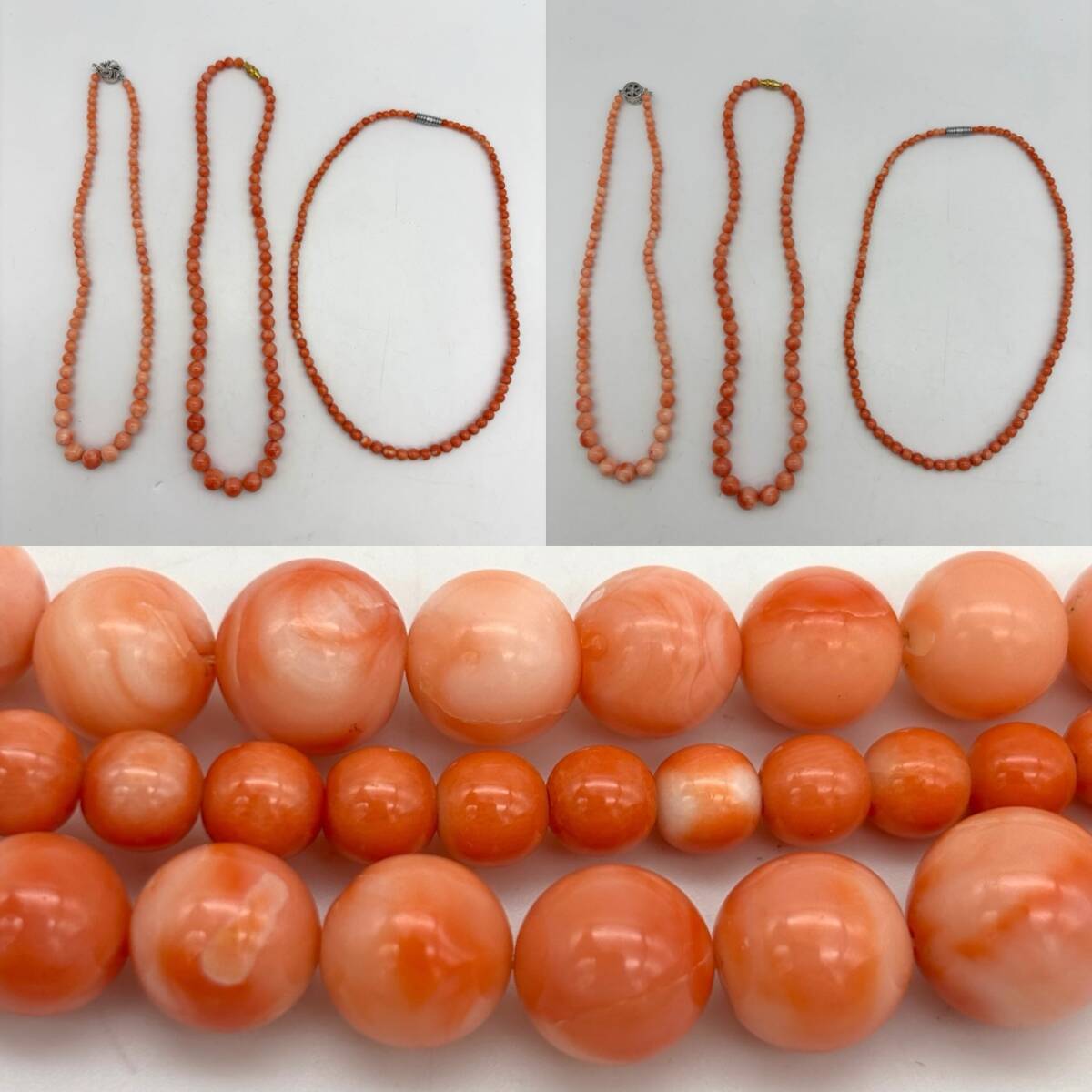 AY2765■【総重量 約255g】アクセサリー まとめ パール 真珠 珊瑚 サンゴ シルバー silver SV GSILVER ブラックパール 1円スタート_画像6