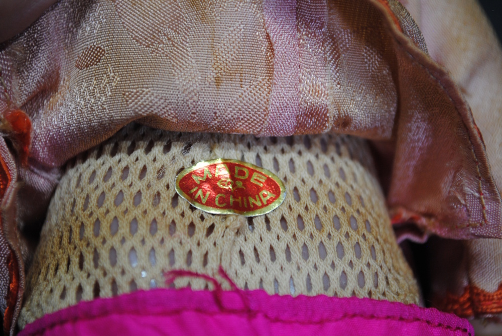 【売切り屋】中国人形 民族衣装 女の子 チャイナドール ソフビ セルロイド MADE IN CHAINA レトロ アンティーク_画像5