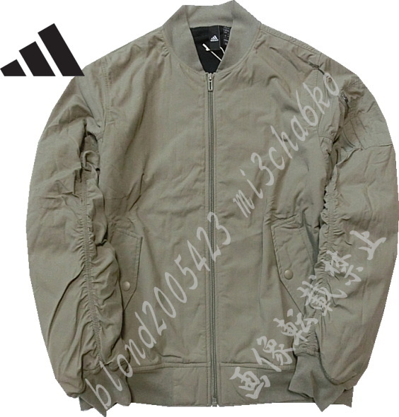 ■新品【adidas】アディダス GOLFに最適 化繊中綿＆裏フリース起毛保温 フルジップジャケット■セピア(2XL)_画像1