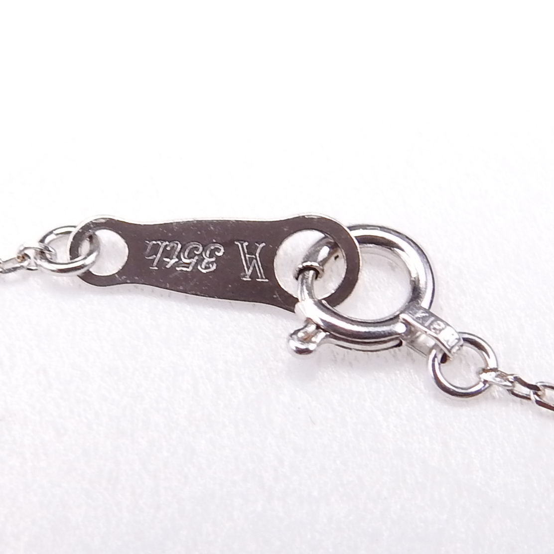 [ стандартный товар * подлинность гарантия ]VENDOME Aoyama Vendome Aoyama K18 белое золото бриллиант D0.32ct clover узор колье 