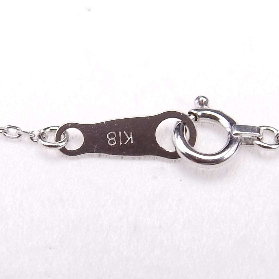 [ стандартный товар * подлинность гарантия ]VENDOME Aoyama Vendome Aoyama K18 белое золото бриллиант D0.32ct clover узор колье 