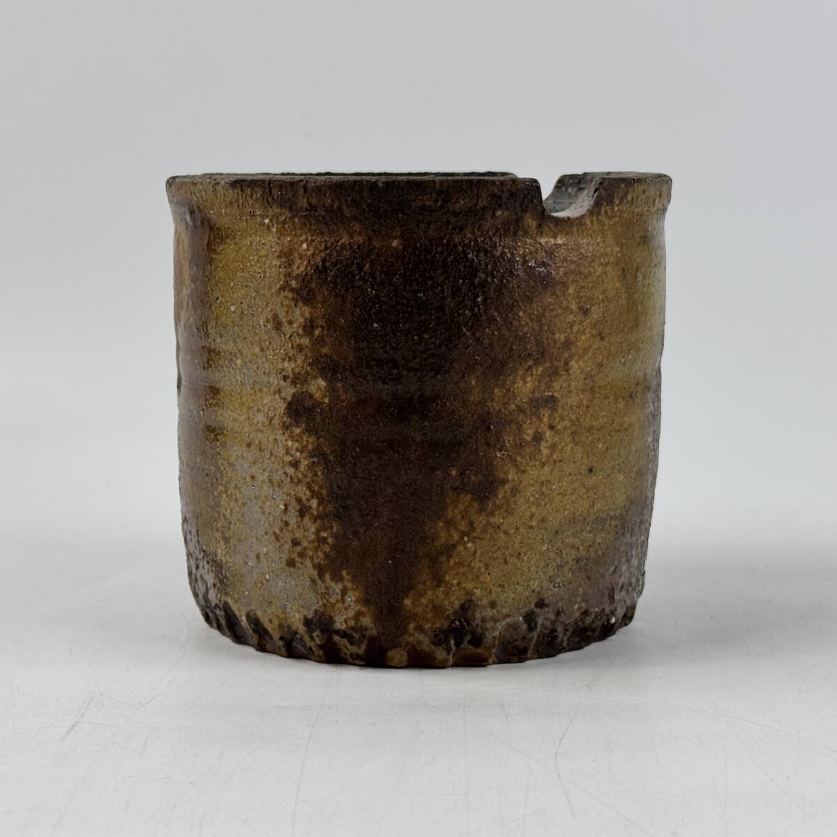 【20202Q】未使用 備前焼 岡本徹正造 てつ銘 銘印在 掻き銘 灰入れ 灰皿 アッシュトレイ 経年保管品 現状品_画像5