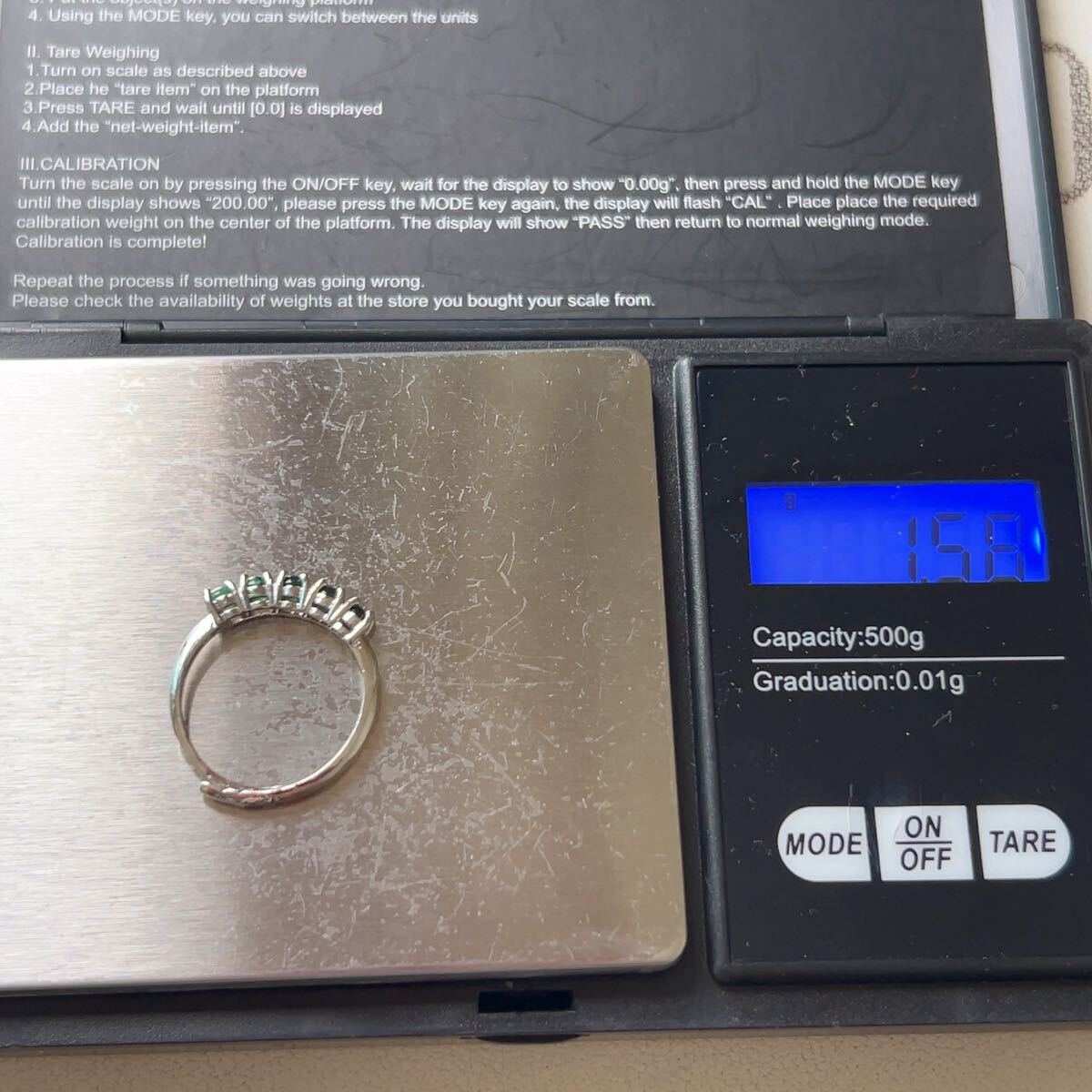 ◇ジェイド(本翡翠)◇ 色濃いめ◇指輪◇リング◇翡翠・ヒスイ◇天然石◇パワーストーン◇巾着袋つき◇プレゼントに041R101411_画像9