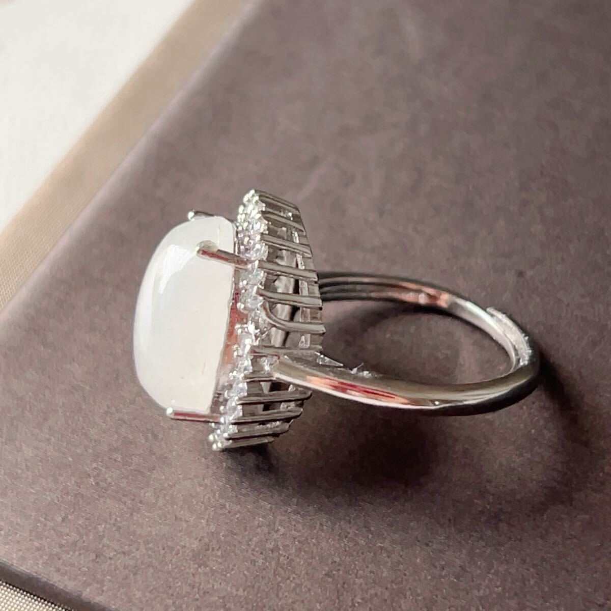 ◇和田玉◇指輪◇リング◇翡翠・ヒスイ◇フリーサイズ◇天然石◇パワーストーン◇巾着袋つき◇プレゼントにも041R101901_画像5