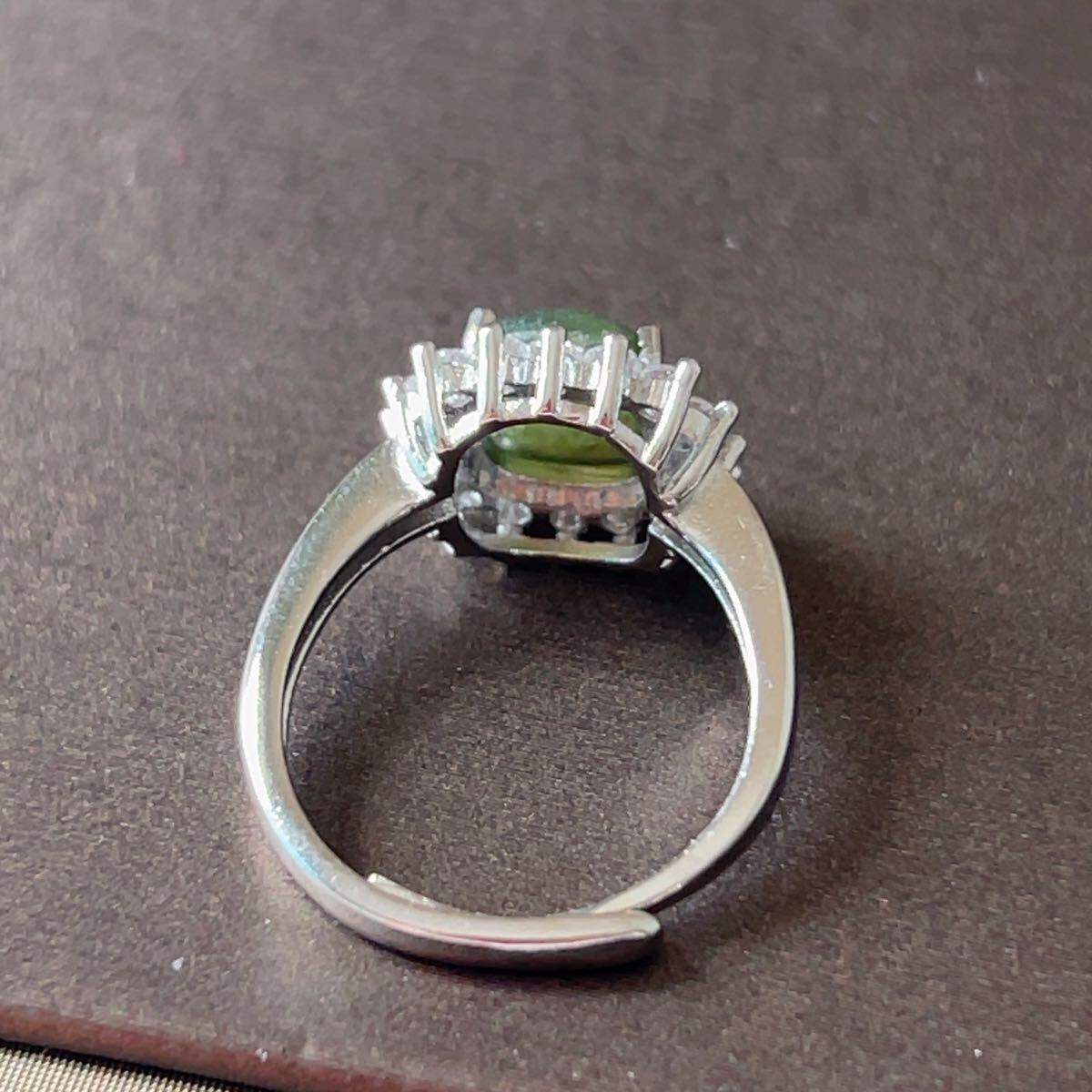 ◇ジェイド(本翡翠)◇指輪◇リング◇翡翠・ヒスイ◇フリーサイズ◇天然石/パワーストーン/プレゼント041R102505_画像6