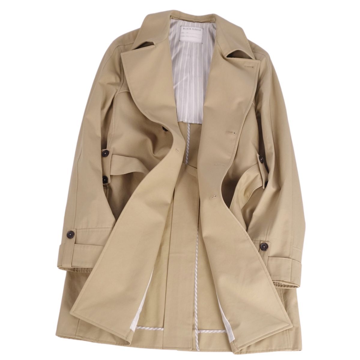 極美品 ブラックフリース Black Fleece by Brooks Brothers トレンチコート コットン メンズ BB3(L相当) ベージュ ce10mr-rm10e33712_画像2