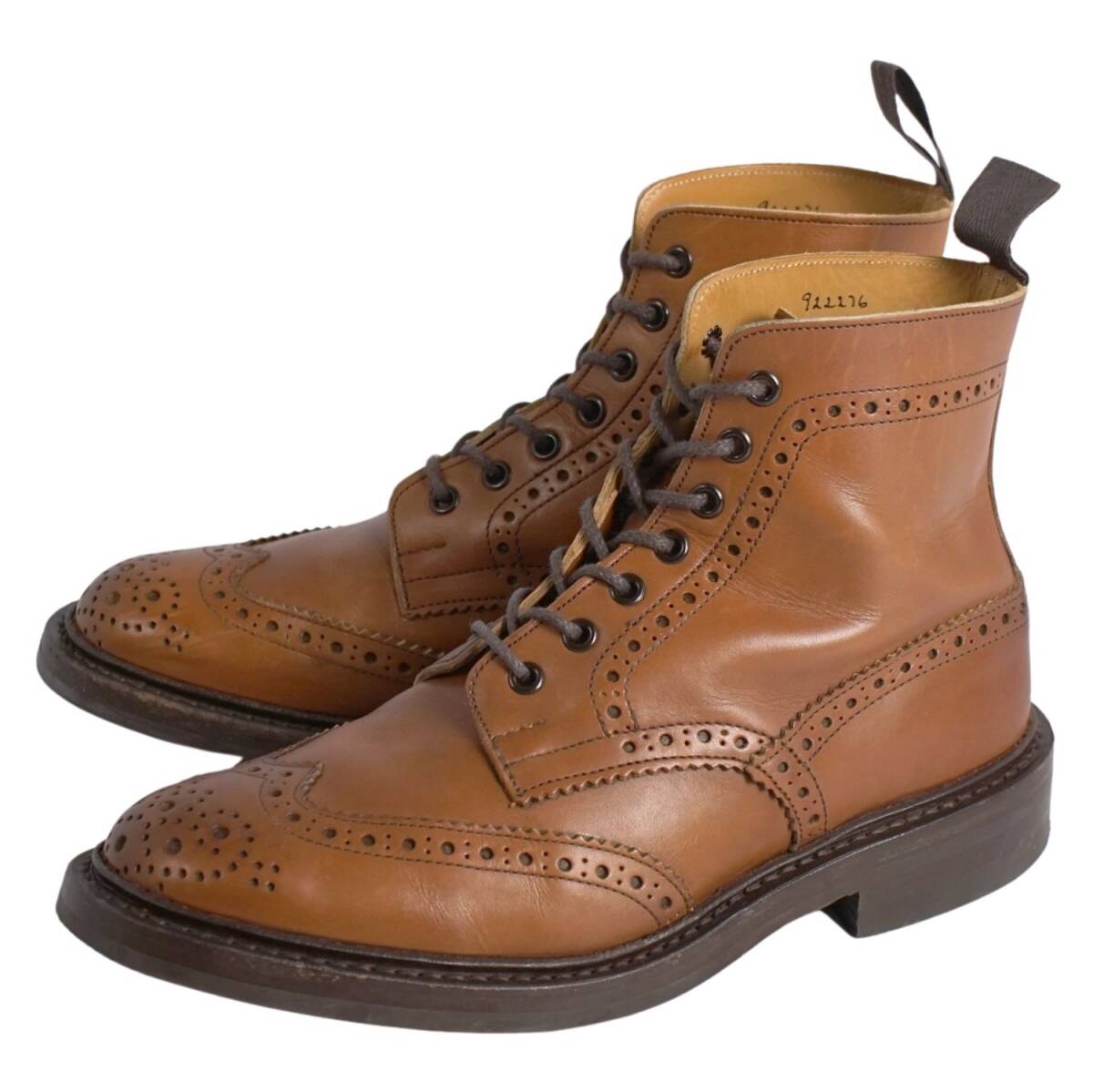 美品 トリッカーズ Trickers ブーツ カントリーブーツ メダリオン レザー メンズ イングランド製 8.5(27cm) ブラウン ce10os-rm20e34011_画像2