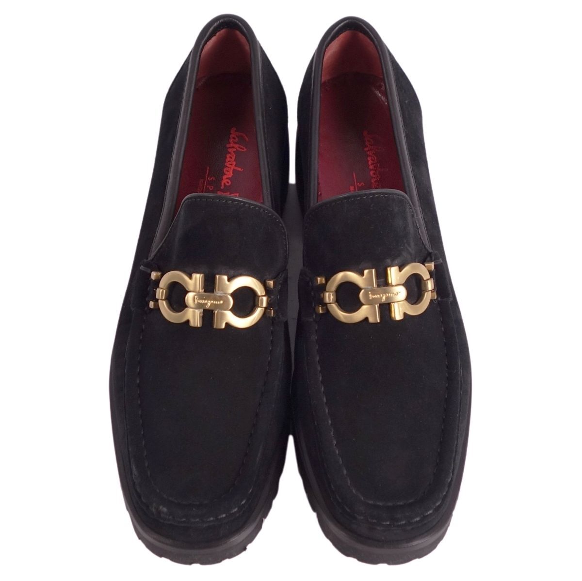  прекрасный товар Salvatore Ferragamo Salvatore Ferragamo Loafer мокасины gun chi-ni замша женский 7D чёрный ce09dm-rm10e33645